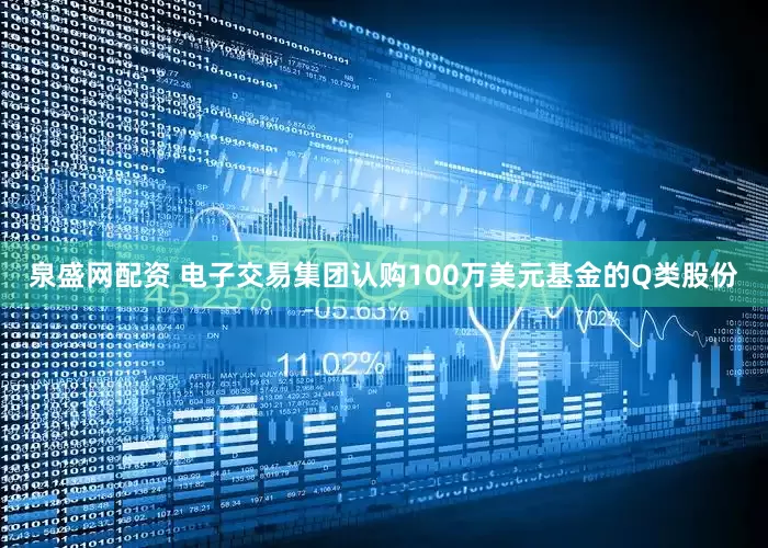 泉盛网配资 电子交易集团认购100万美元基金的Q类股份